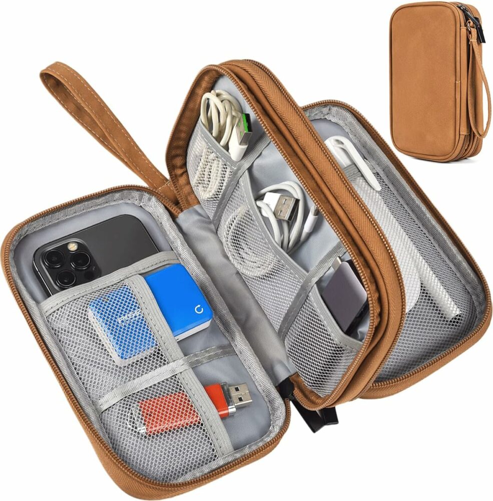 Famiies who travel with at least a few gadgets will appreciate this organizer to keep cord, batteries and more all in one place.