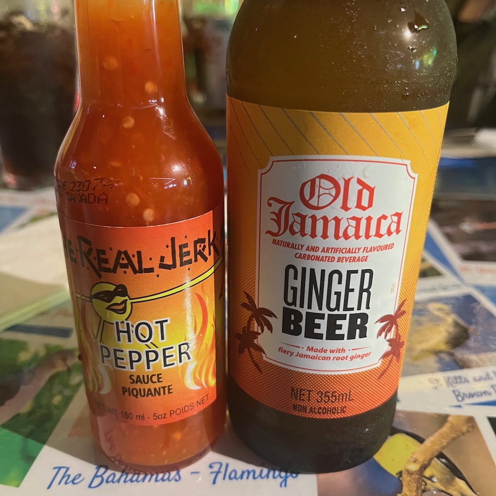 real jamaican ginger beer and homemade hot sauce are two treats at the real jerk in toronto.