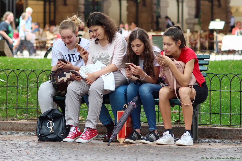 Teens on phones