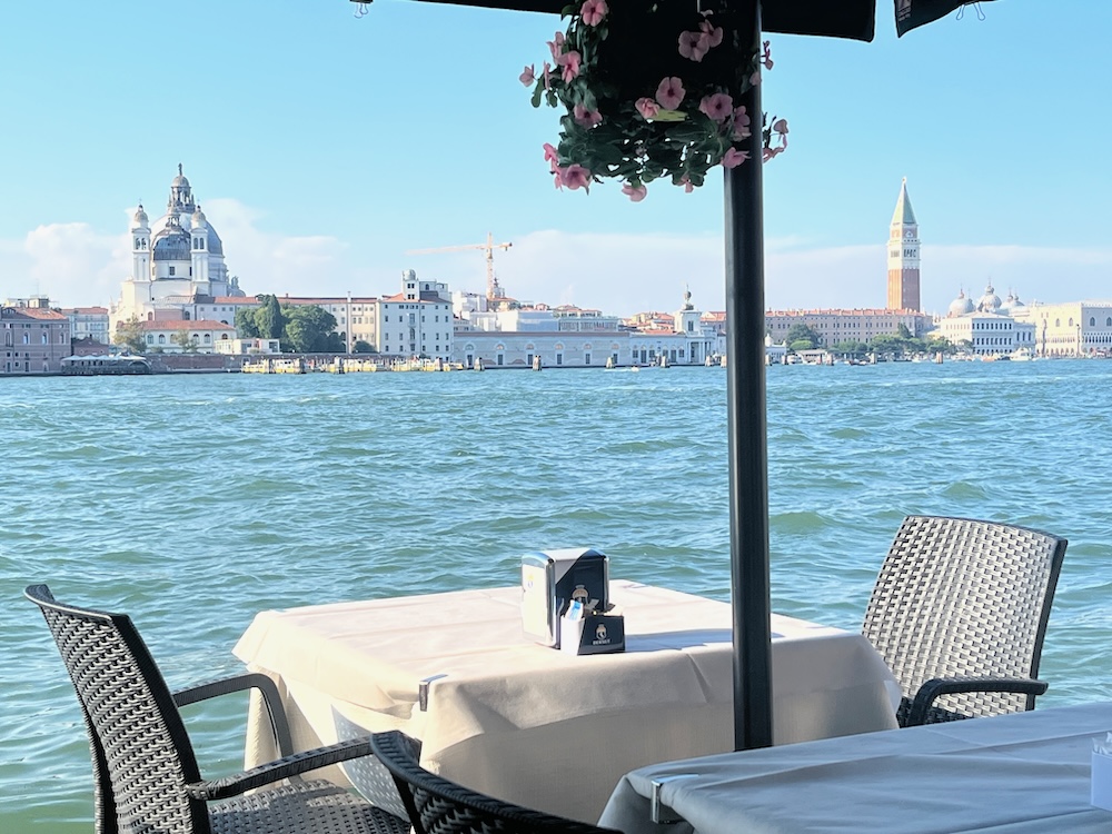 A view of venice from across the gidecca lagoon