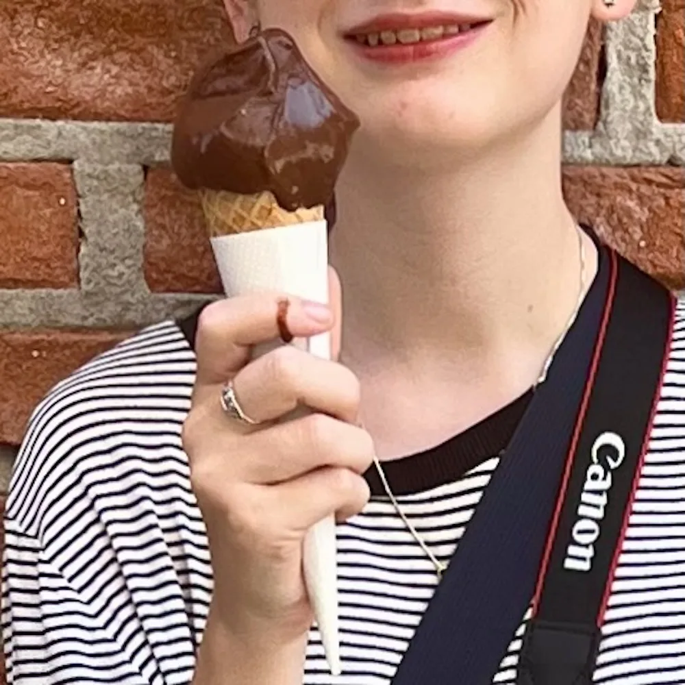 venice has delicious gegato, including this dark chocolate cone from gelateroa lo squero in dorsoduro.