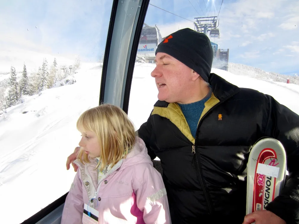 the gondola at steamboat springs provides awesome 360-degree views for both skiers and sightseers.