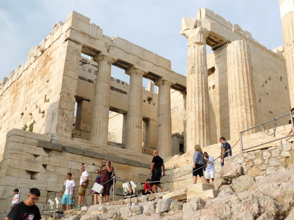 The gate at the top if the acropolis is imposing.