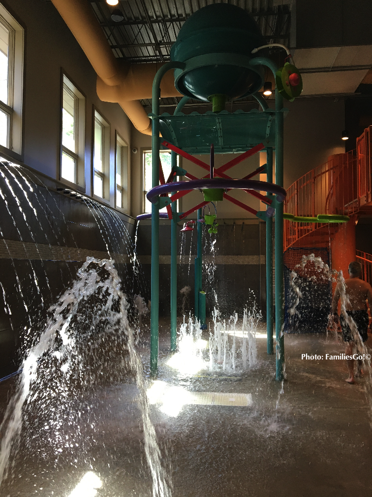 The indoor water play areas at woodloch pines resort makes it a good option for a winter family vacation