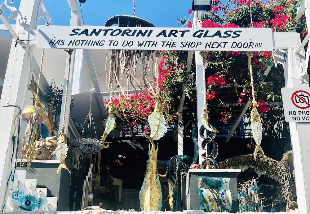 Santorini glass studio