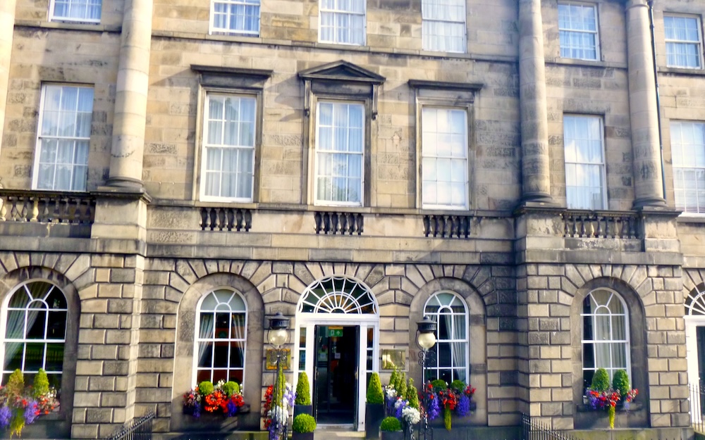 The townhouse entrance to the kimpton charlotte square hides a larger, family friendly hotel in edinburgh's new town.