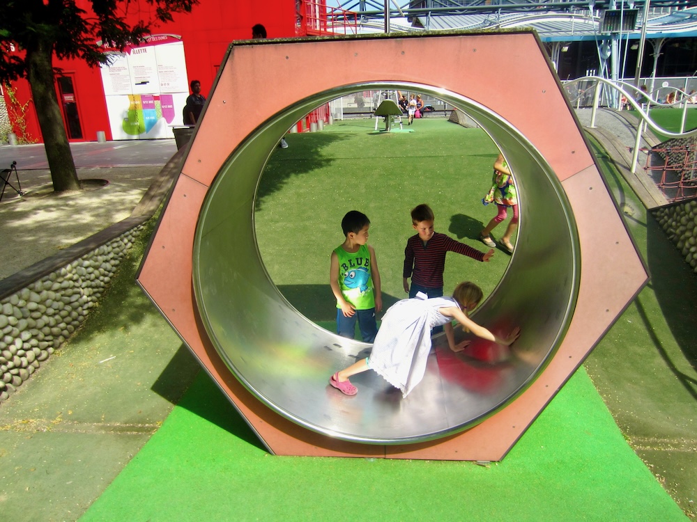 Park de la villette in paris has some of the most innovative playgrounds anywhere and is a must when exploring the city with kids.